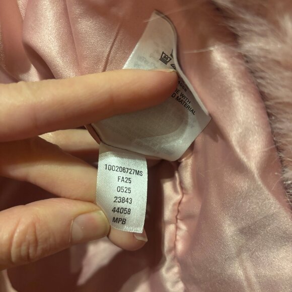On 34th Collared Silver Pink Faux-Fur Jacket Size XL NWT - Picture 9 of 11